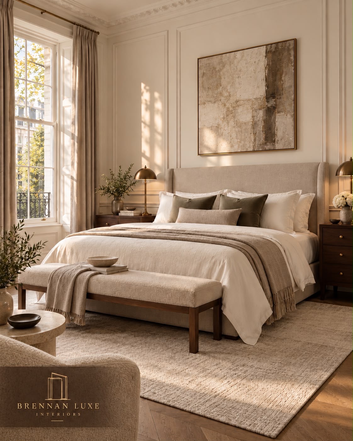Interior design moodboard with materials and fabrics